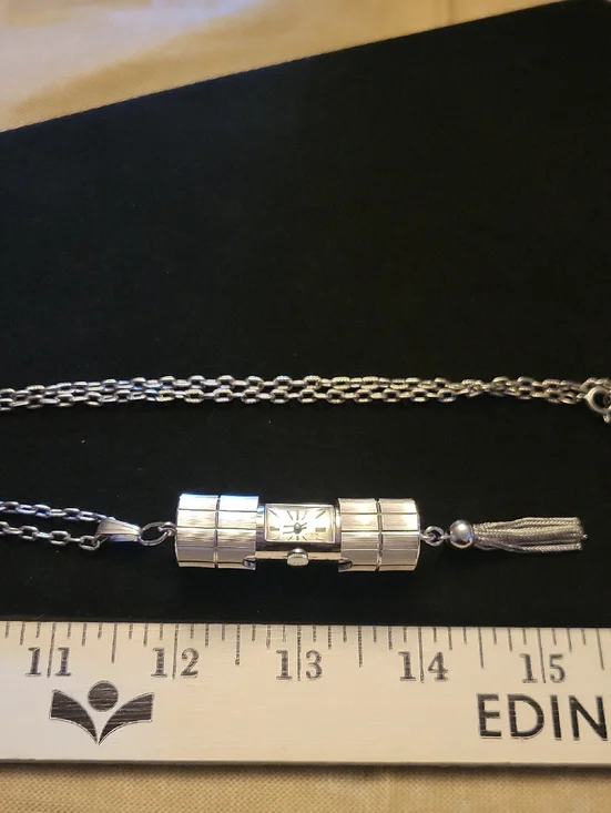 1960's Sliding Pendant Watch Rene Rochard RARE - Picture 9 of 12